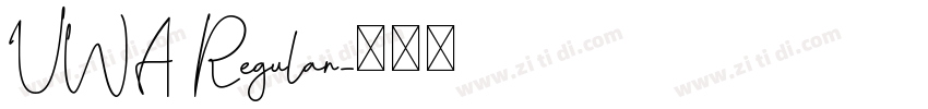 UWA Regular字体转换